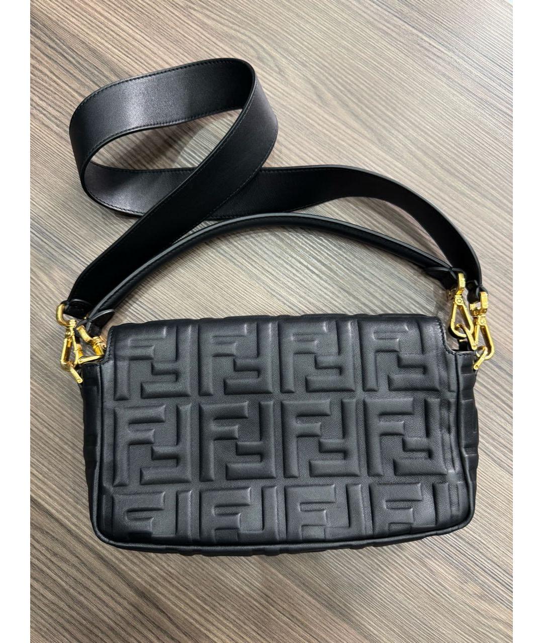 FENDI Черная кожаная сумка через плечо, фото 3