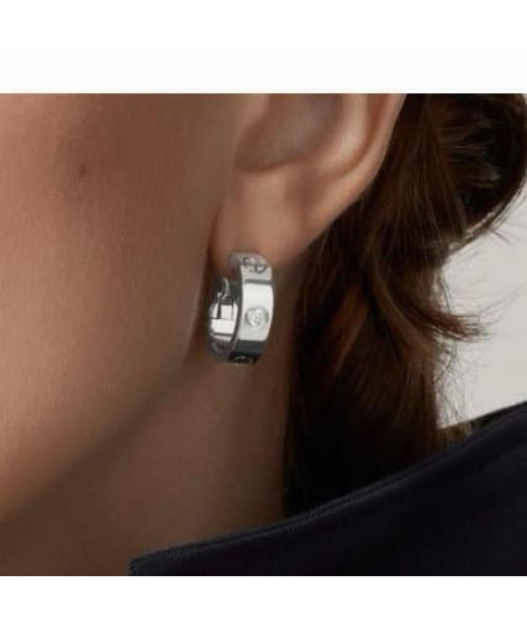CARTIER Серебряные серьги из белого золота, фото 4