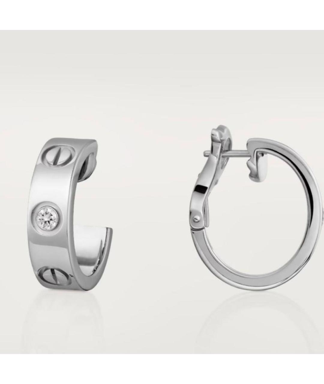 CARTIER Серебряные серьги из белого золота, фото 2