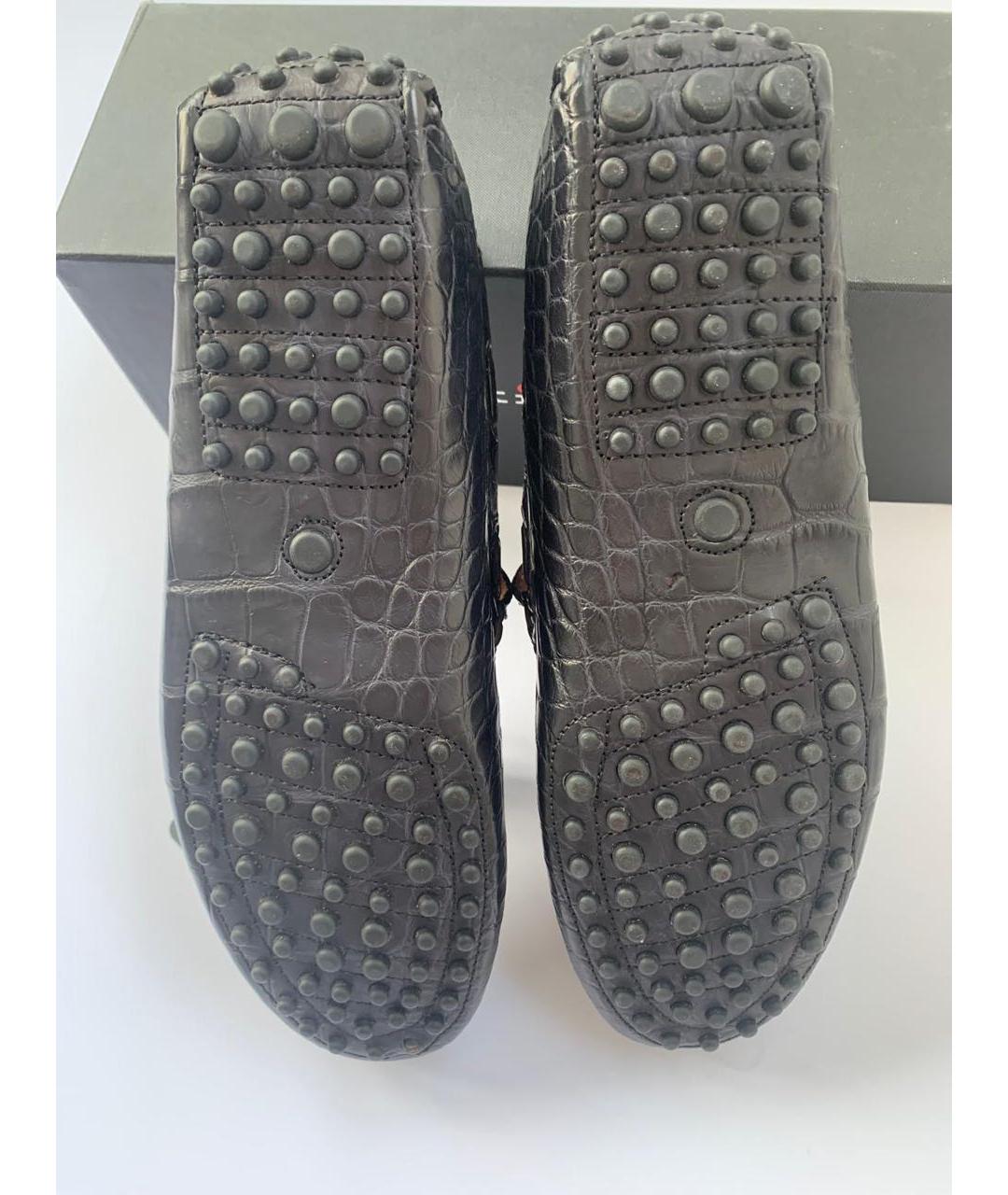 KITON Черные мокасины из экзотической кожи, фото 4