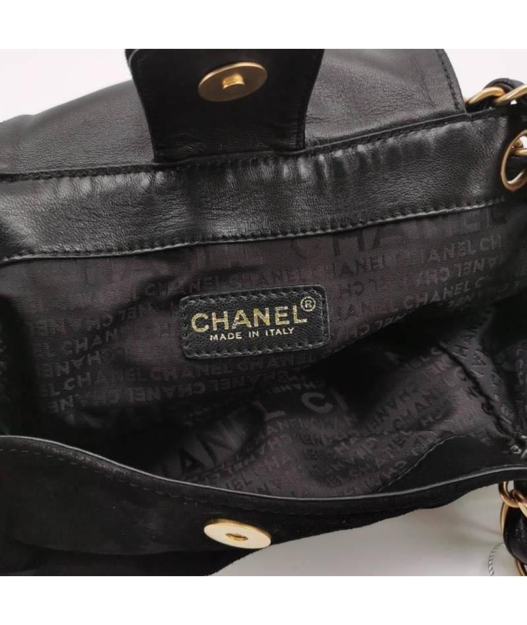CHANEL Черная замшевая сумка через плечо, фото 5