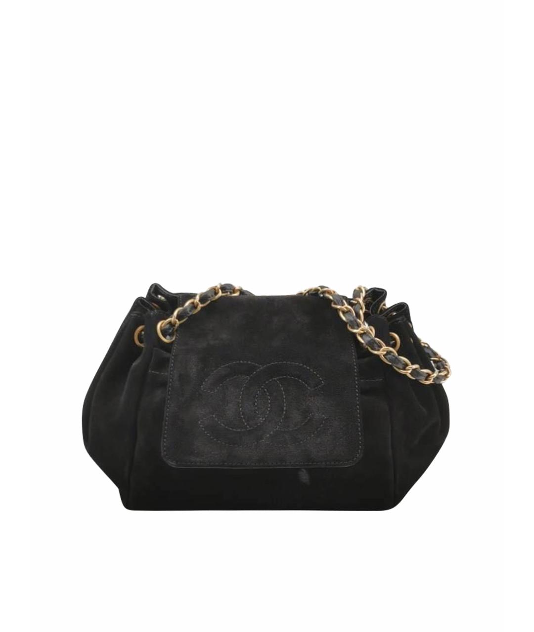 CHANEL Черная замшевая сумка через плечо, фото 1