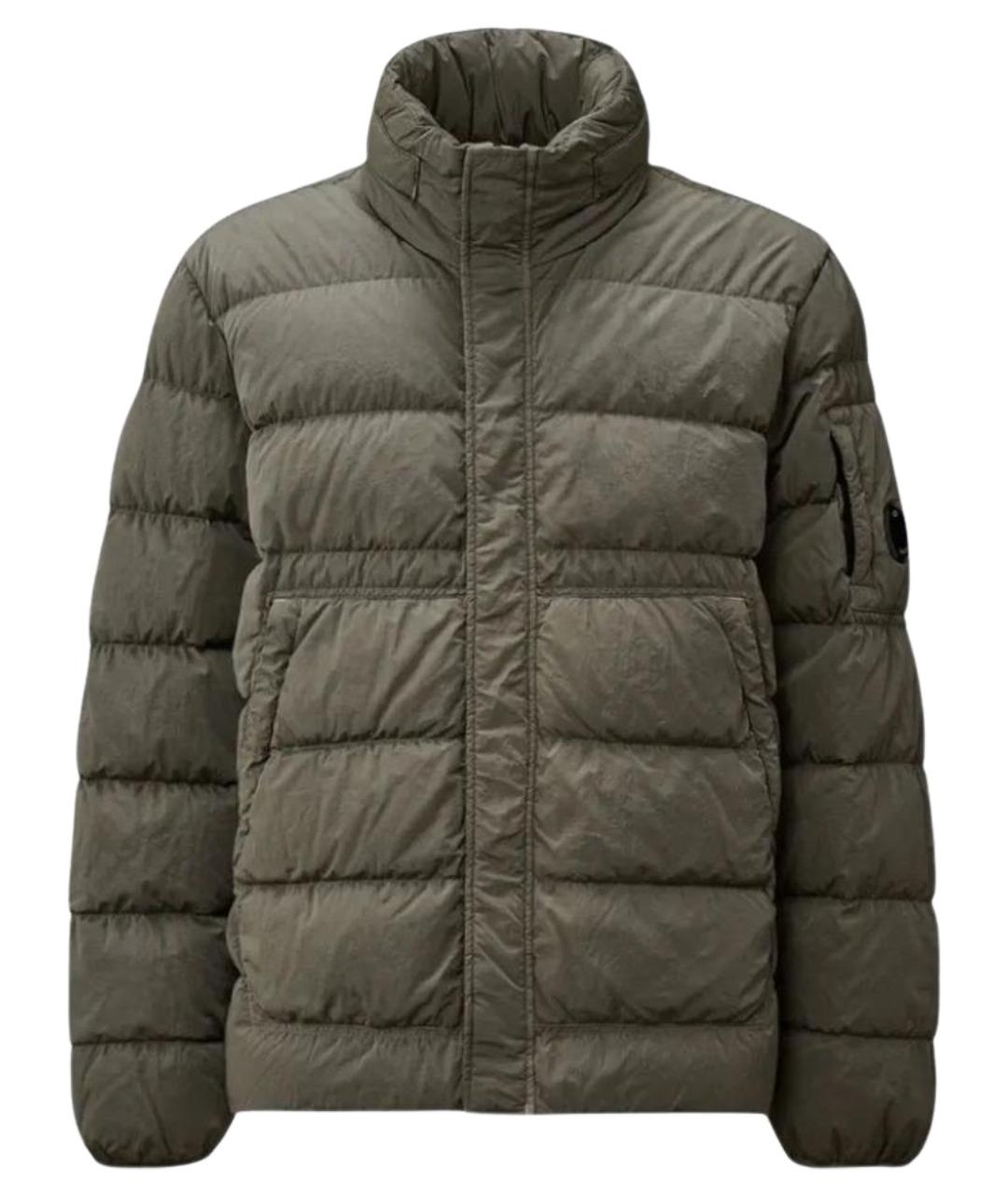 CP COMPANY Бежевый полиамидовый пуховик, фото 7