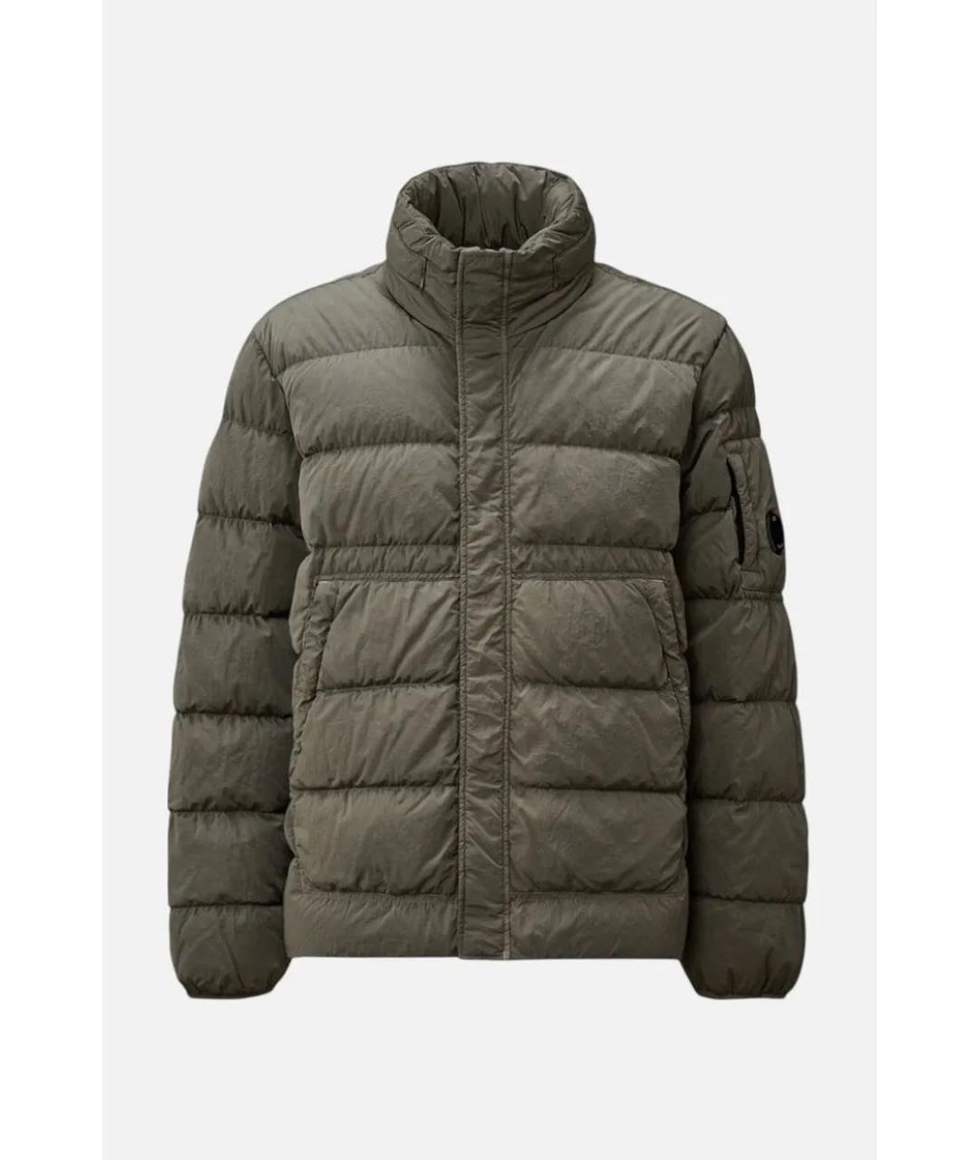CP COMPANY Бежевый полиамидовый пуховик, фото 6