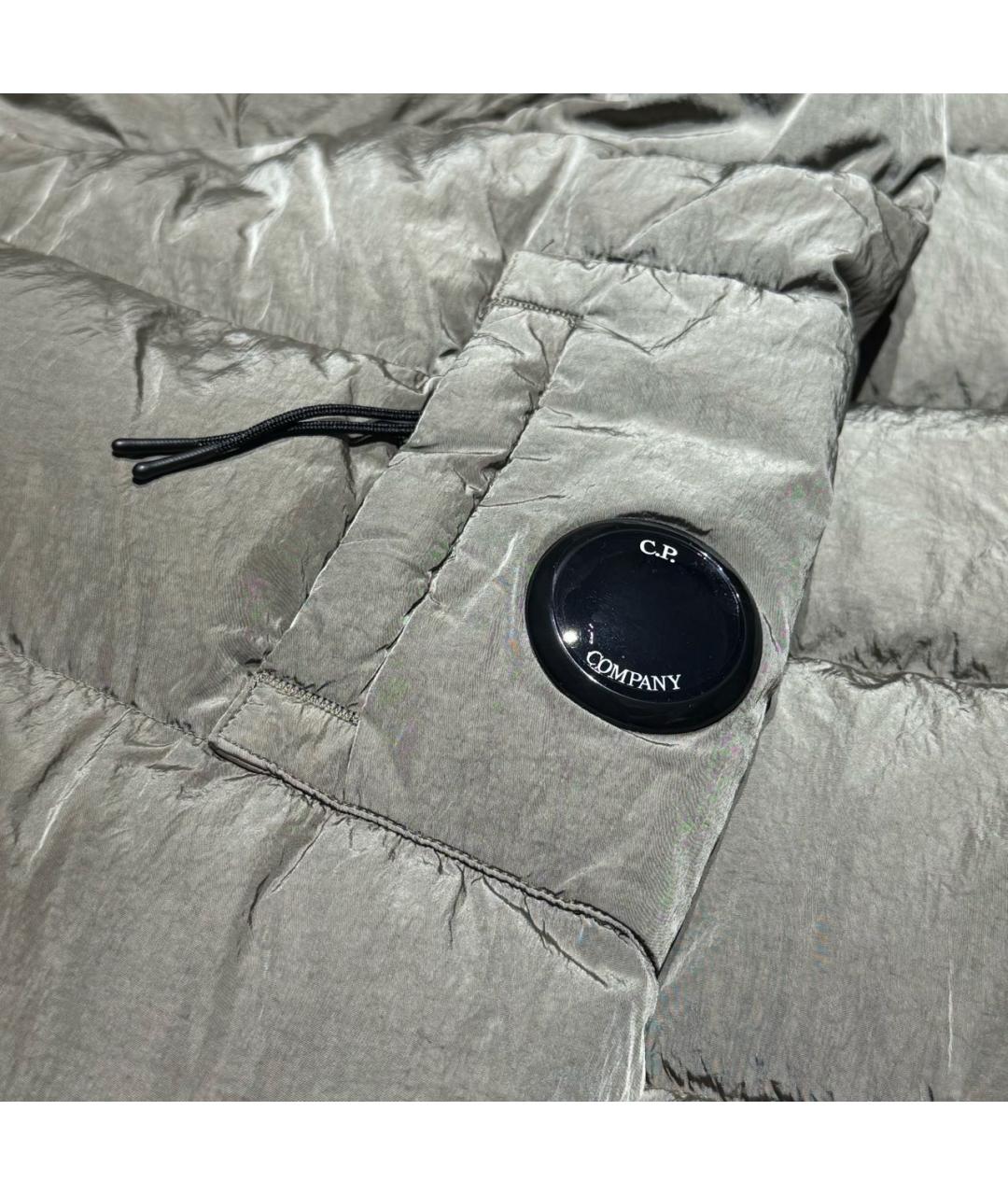 CP COMPANY Бежевый полиамидовый пуховик, фото 5