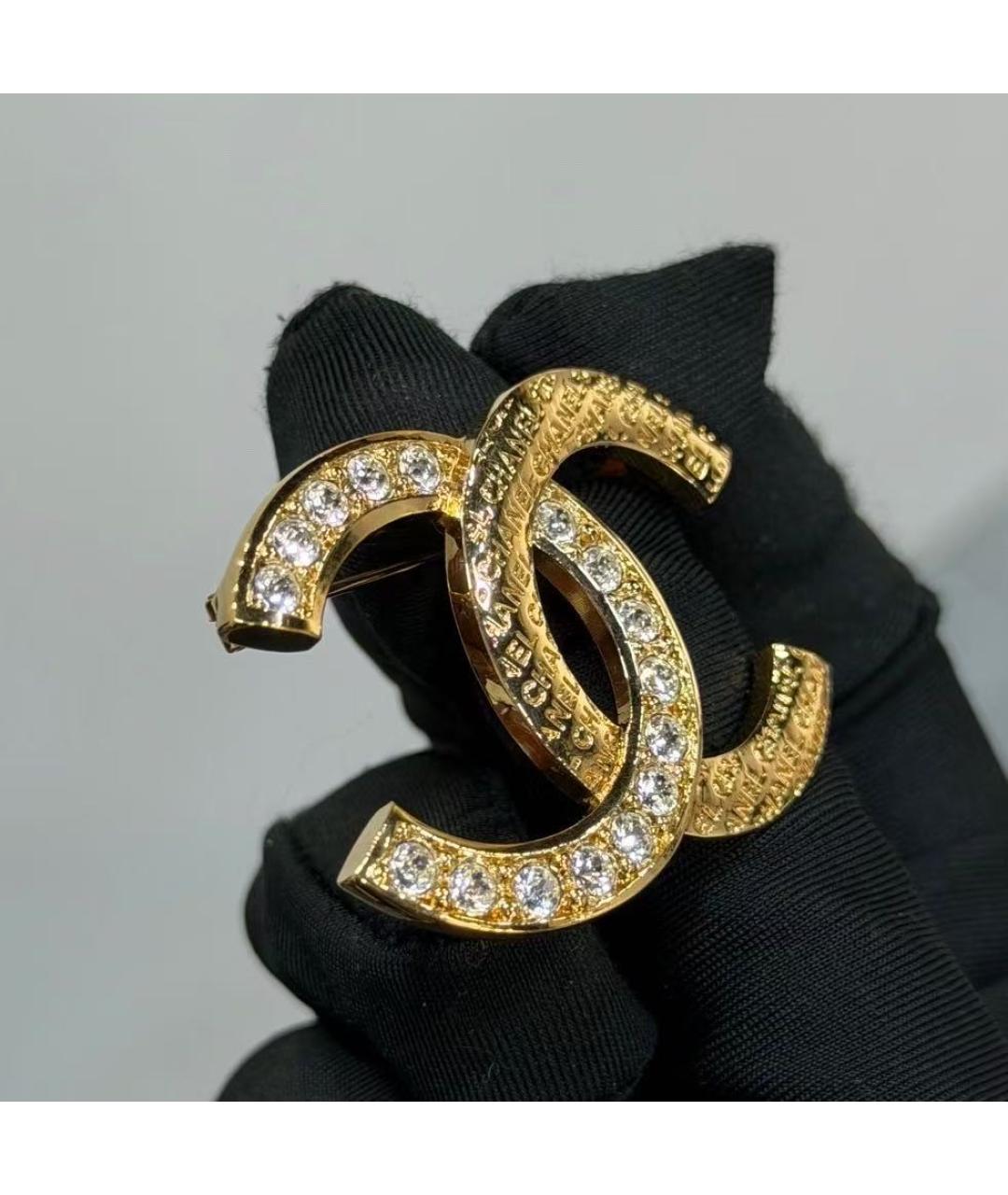 CHANEL Золотая металлическая булавка / брошь, фото 2