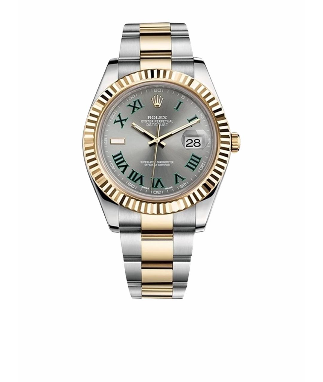 ROLEX Серые часы из желтого золота, фото 1
