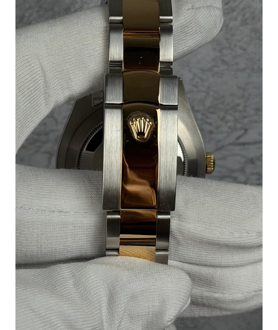 ROLEX Серые часы из желтого золота, фото 6