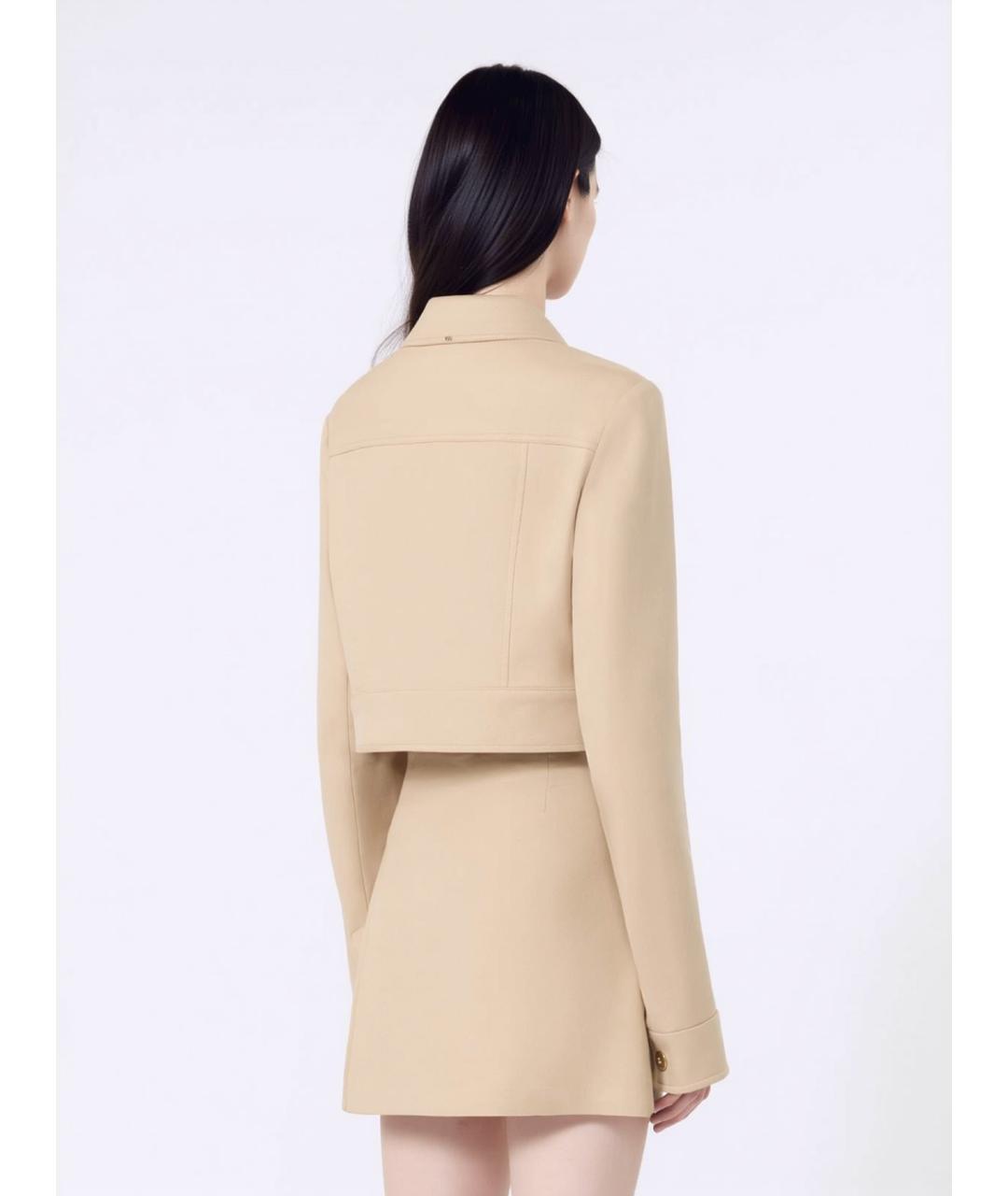 SPORTMAX Бежевая хлопковая куртка, фото 4