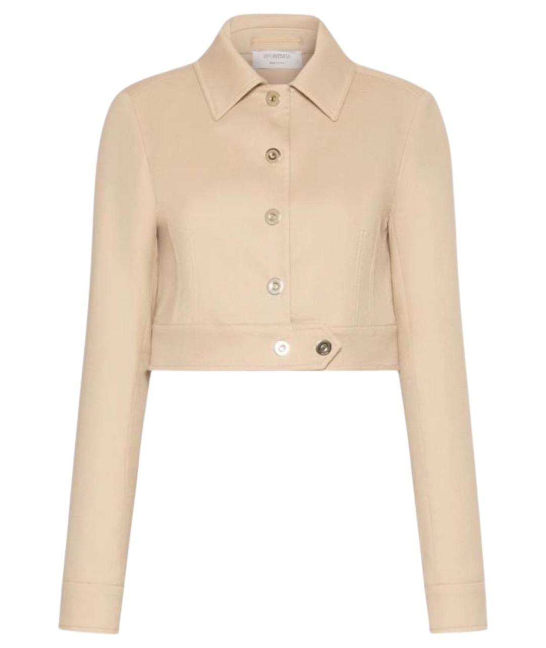 SPORTMAX Бежевая хлопковая куртка, фото 1