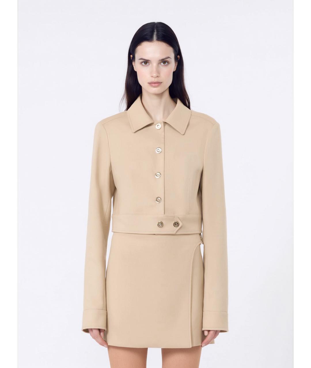SPORTMAX Бежевая хлопковая куртка, фото 3