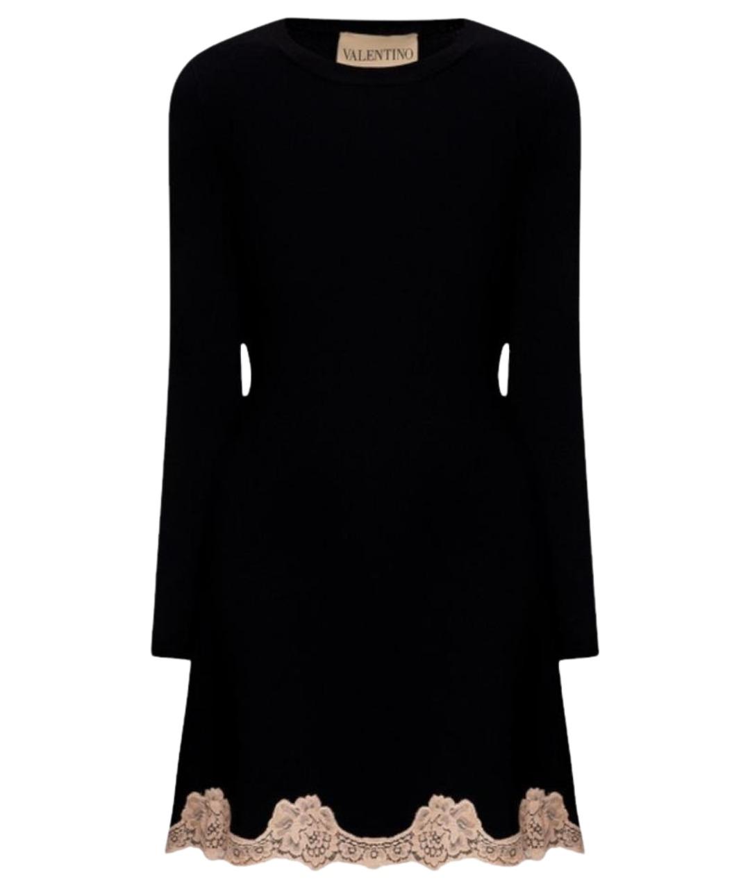 VALENTINO Черное вискозное коктейльное платье, фото 1