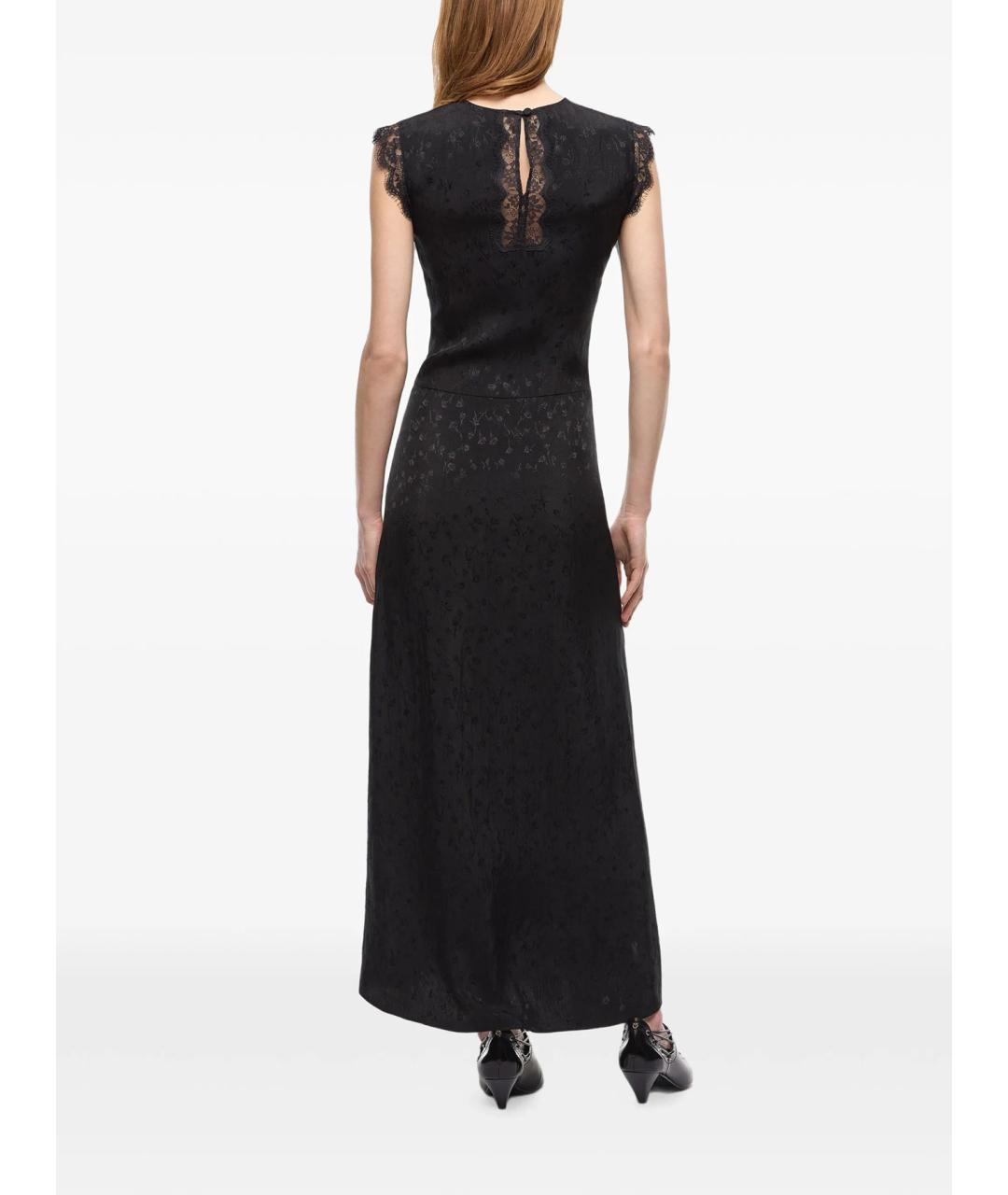 PINKO Черное ацетатное коктейльное платье, фото 3