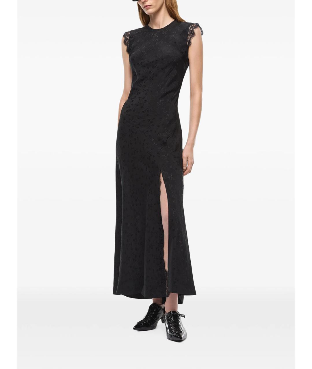 PINKO Черное ацетатное коктейльное платье, фото 2