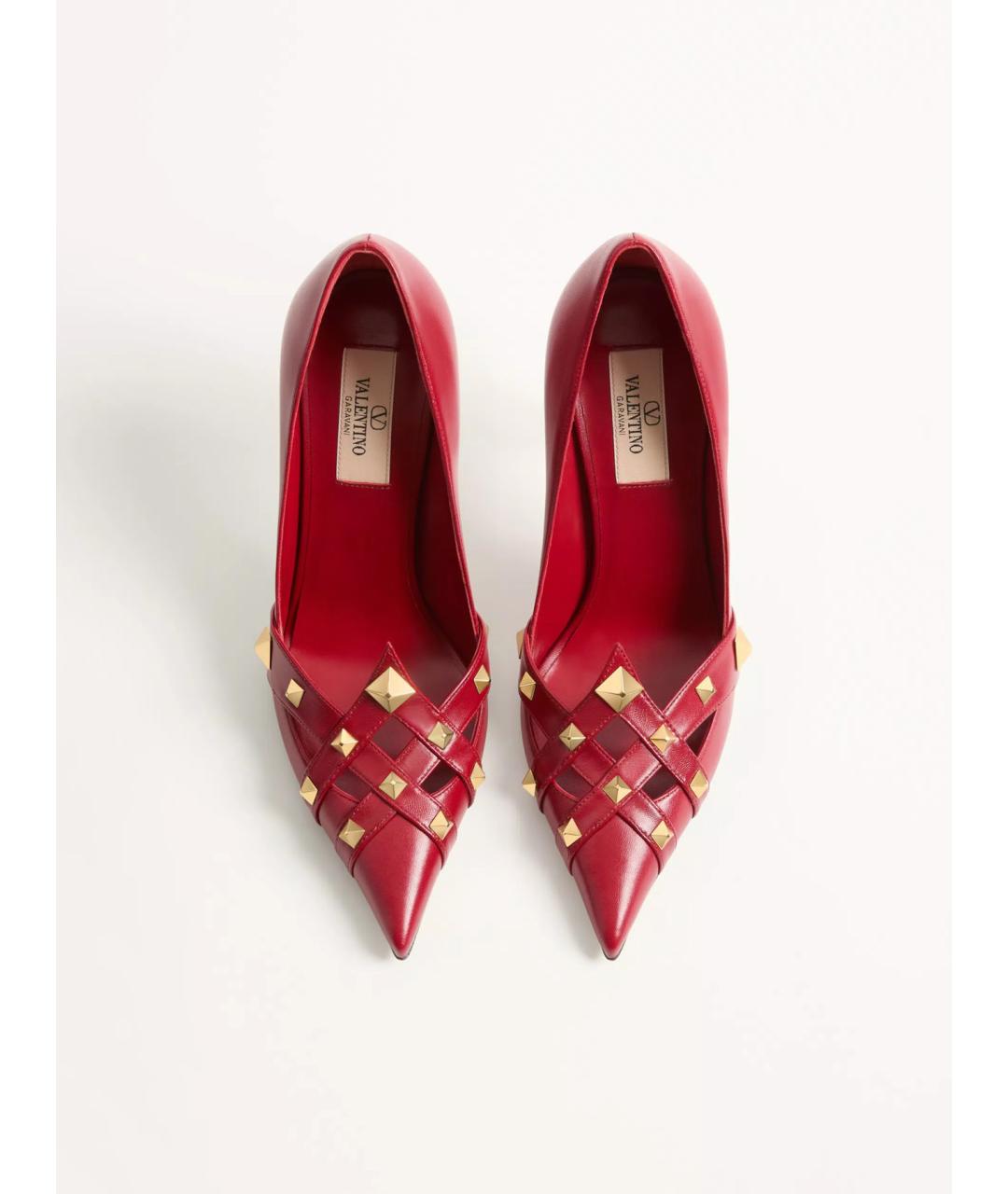 VALENTINO Красные кожаные туфли, фото 4