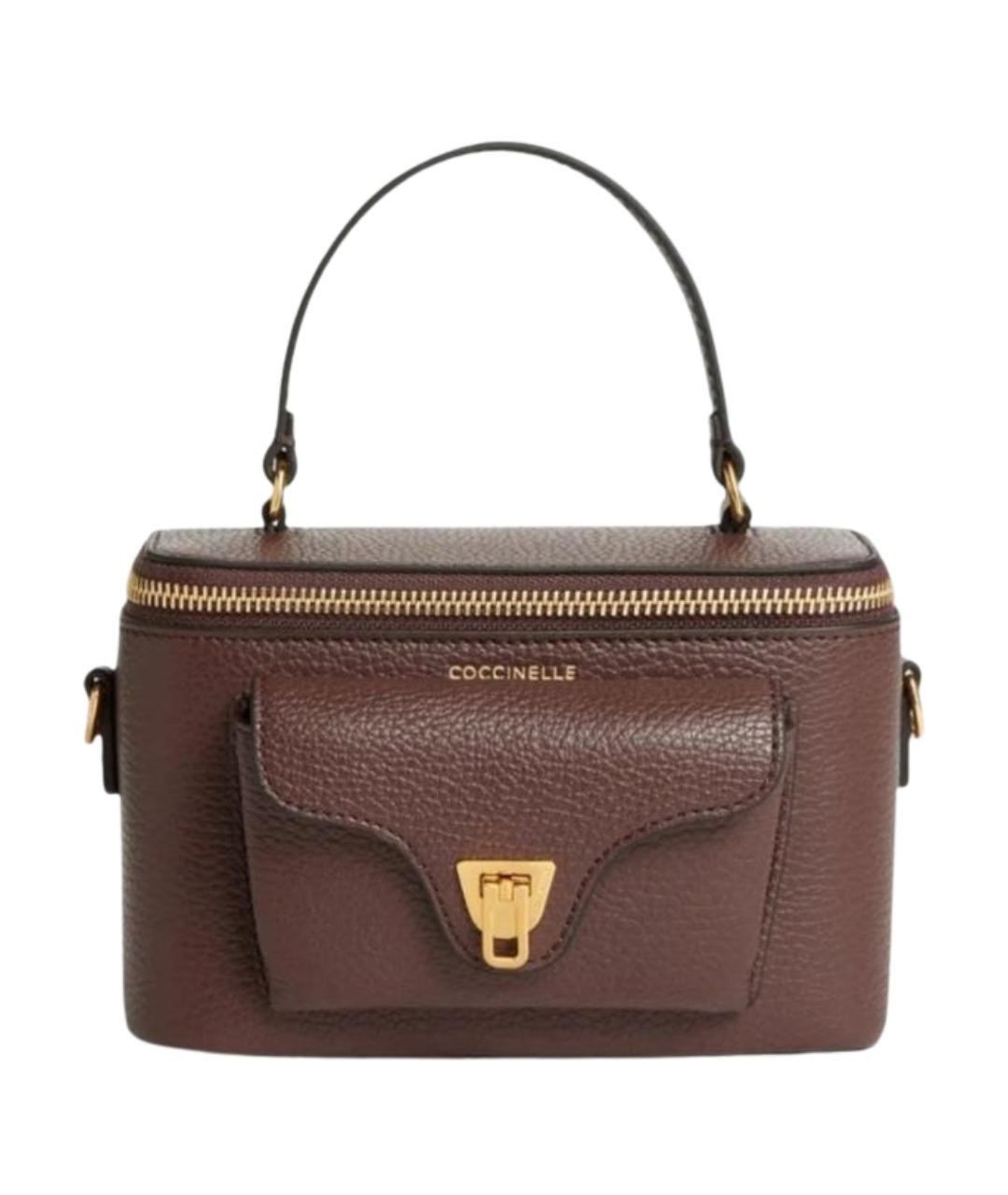 COCCINELLE Бордовая кожаная сумка через плечо, фото 1