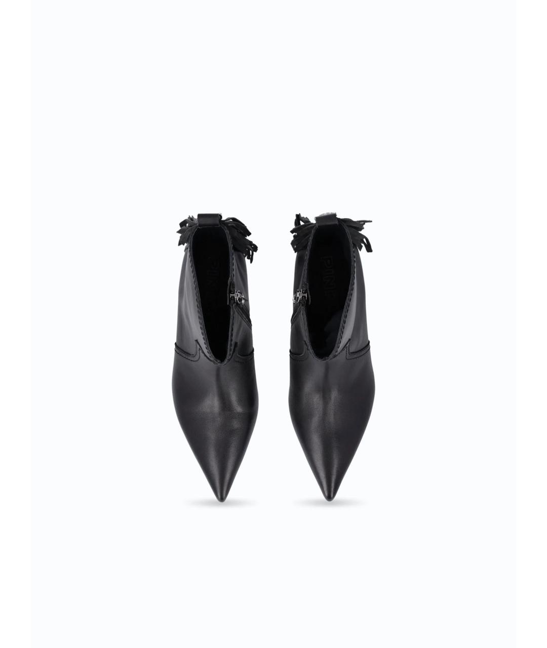 PINKO Черные кожаные ботильоны, фото 8