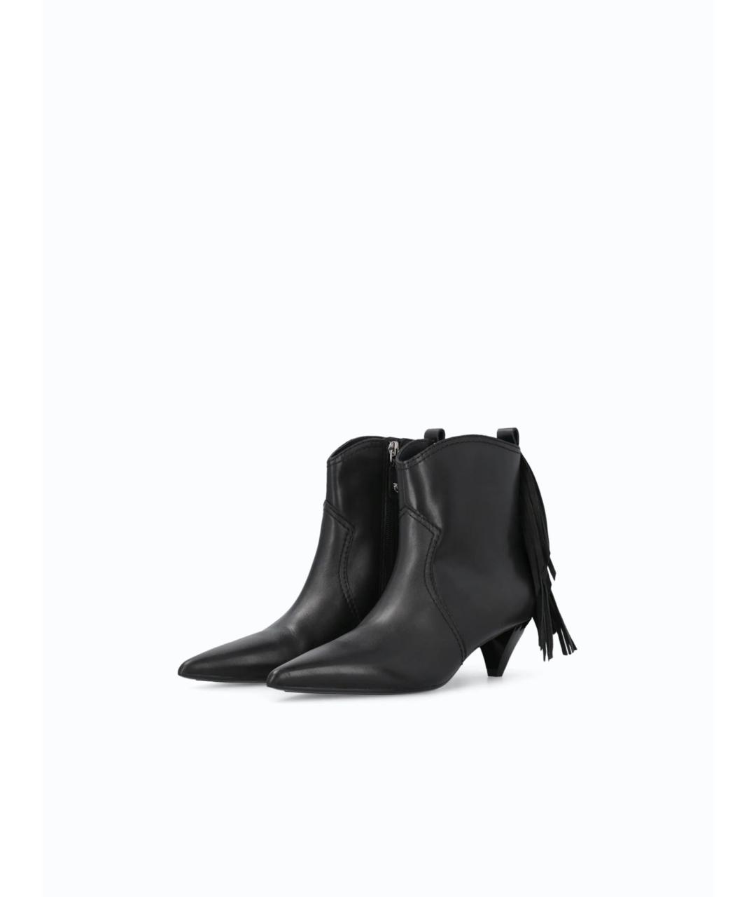 PINKO Черные кожаные ботильоны, фото 6
