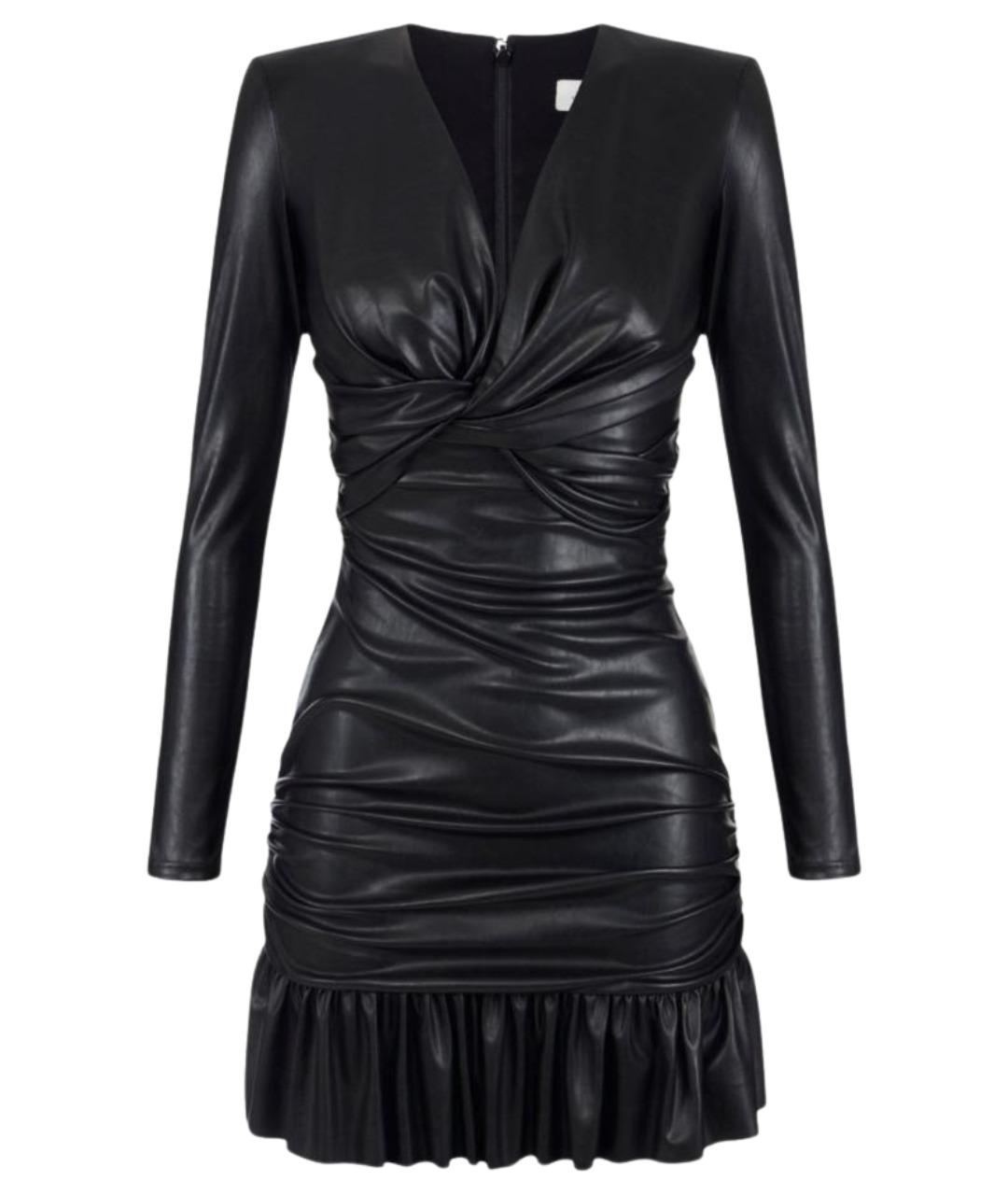 ELISABETTA FRANCHI Черное полиэстеровое коктейльное платье, фото 1