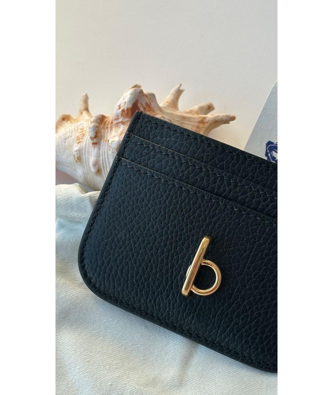 BURBERRY Черный кожаный кардхолдер, фото 6