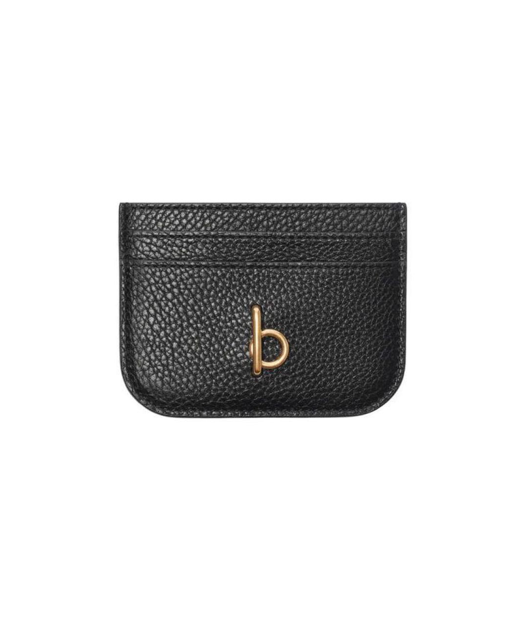 BURBERRY Черный кожаный кардхолдер, фото 7