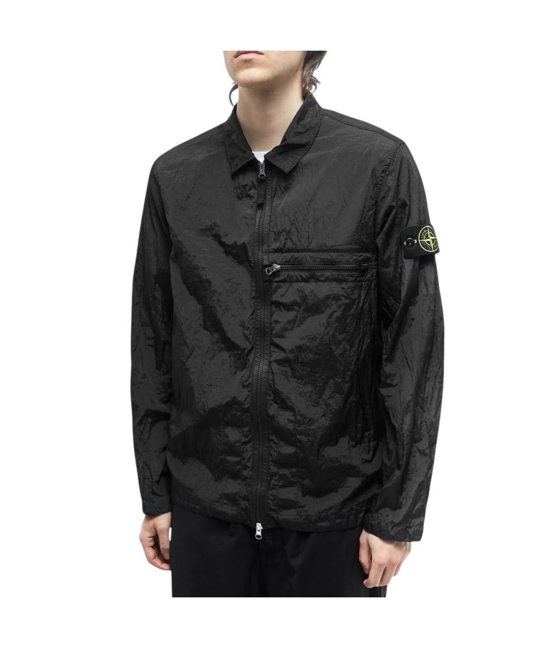 STONE ISLAND Черная полиамидовая куртка, фото 4