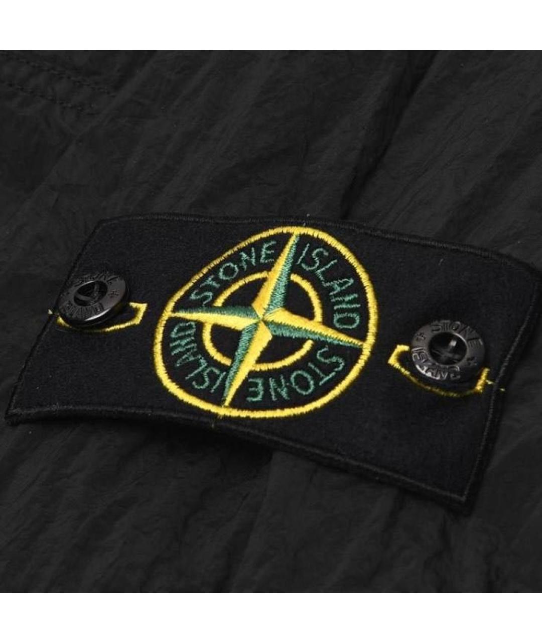 STONE ISLAND Черная полиамидовая куртка, фото 2