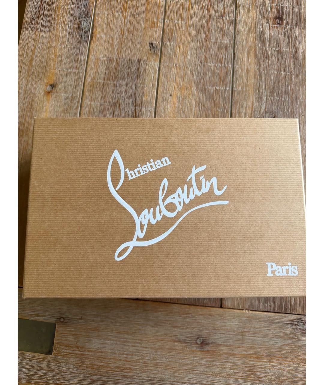 CHRISTIAN LOUBOUTIN Оранжевые кожаные туфли, фото 6