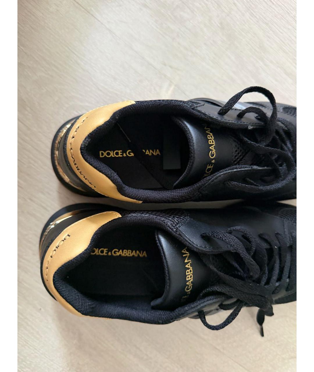 DOLCE&GABBANA Черные низкие кроссовки / кеды, фото 3