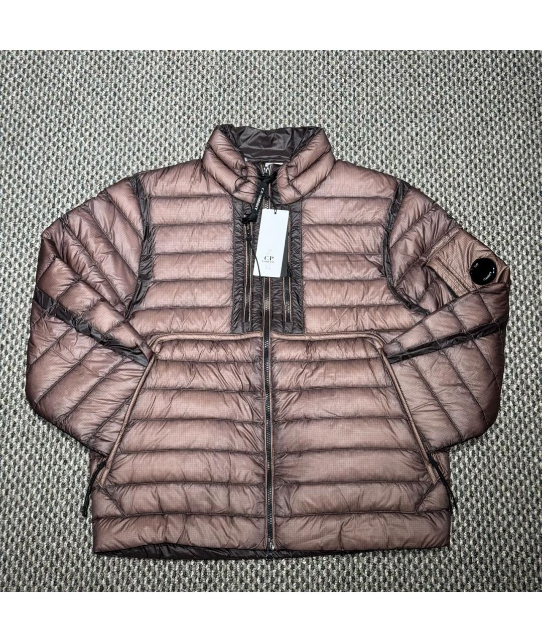 CP COMPANY Коричневый полиамидовый пуховик, фото 2
