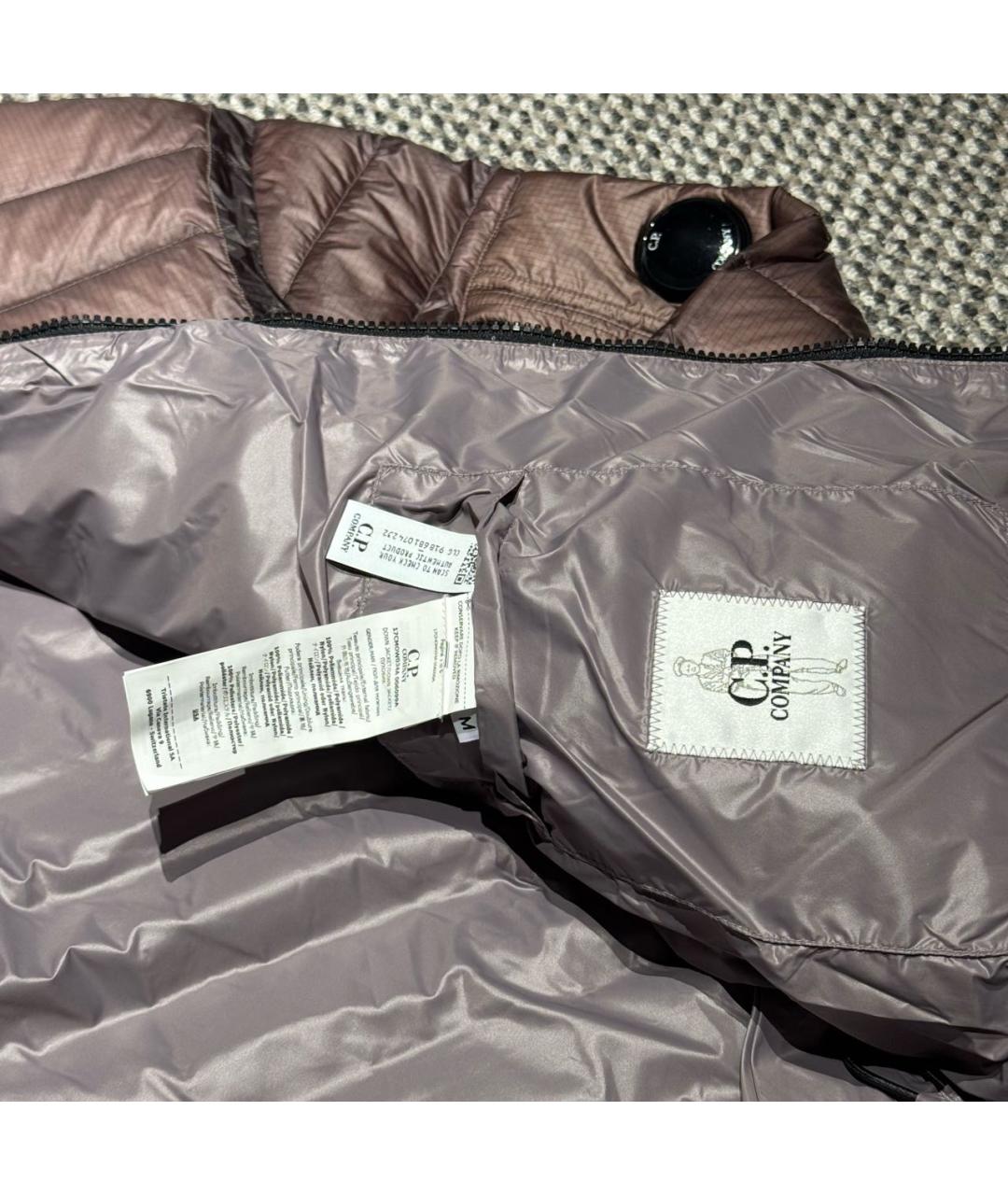 CP COMPANY Коричневый полиамидовый пуховик, фото 4