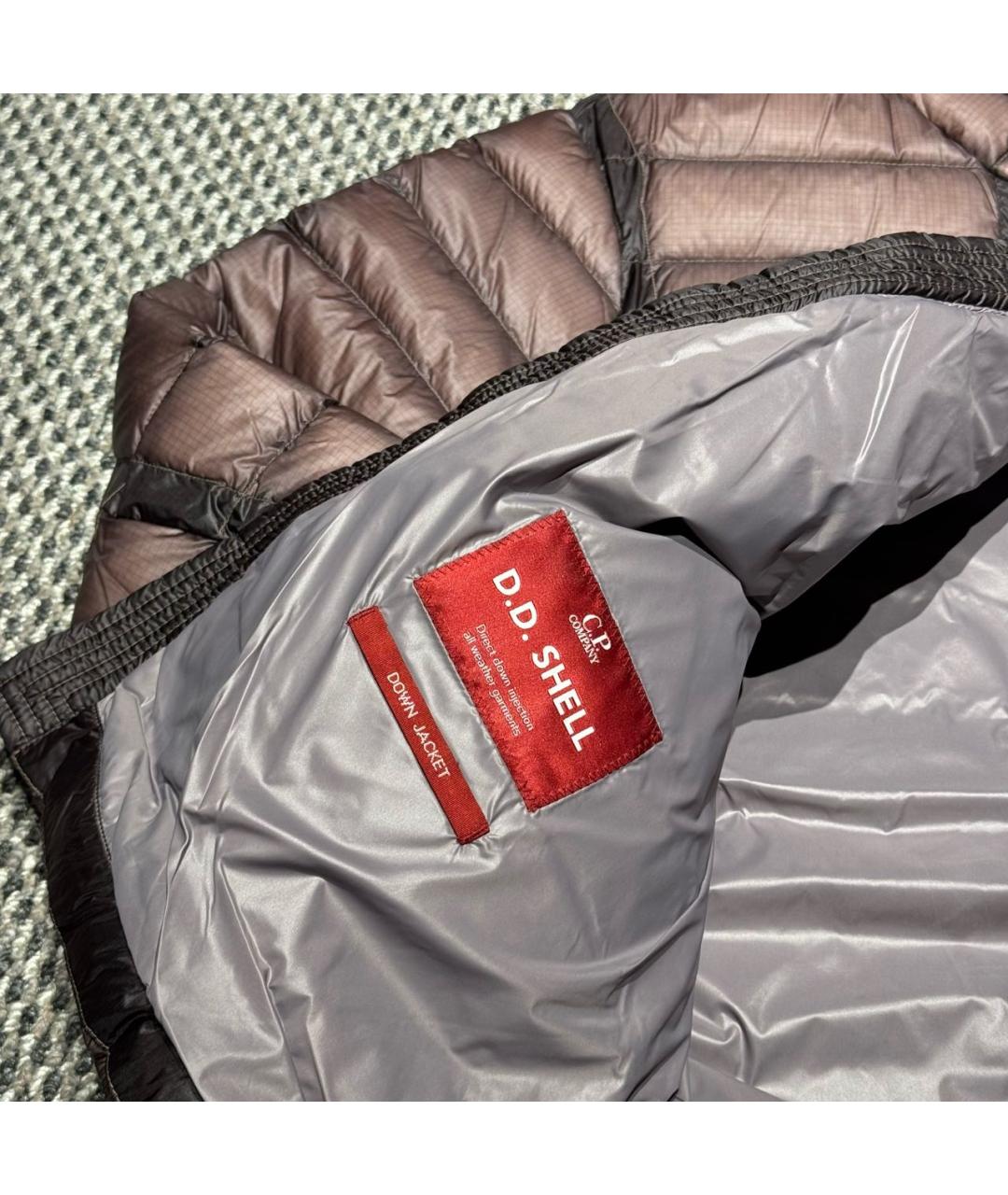 CP COMPANY Коричневый полиамидовый пуховик, фото 6