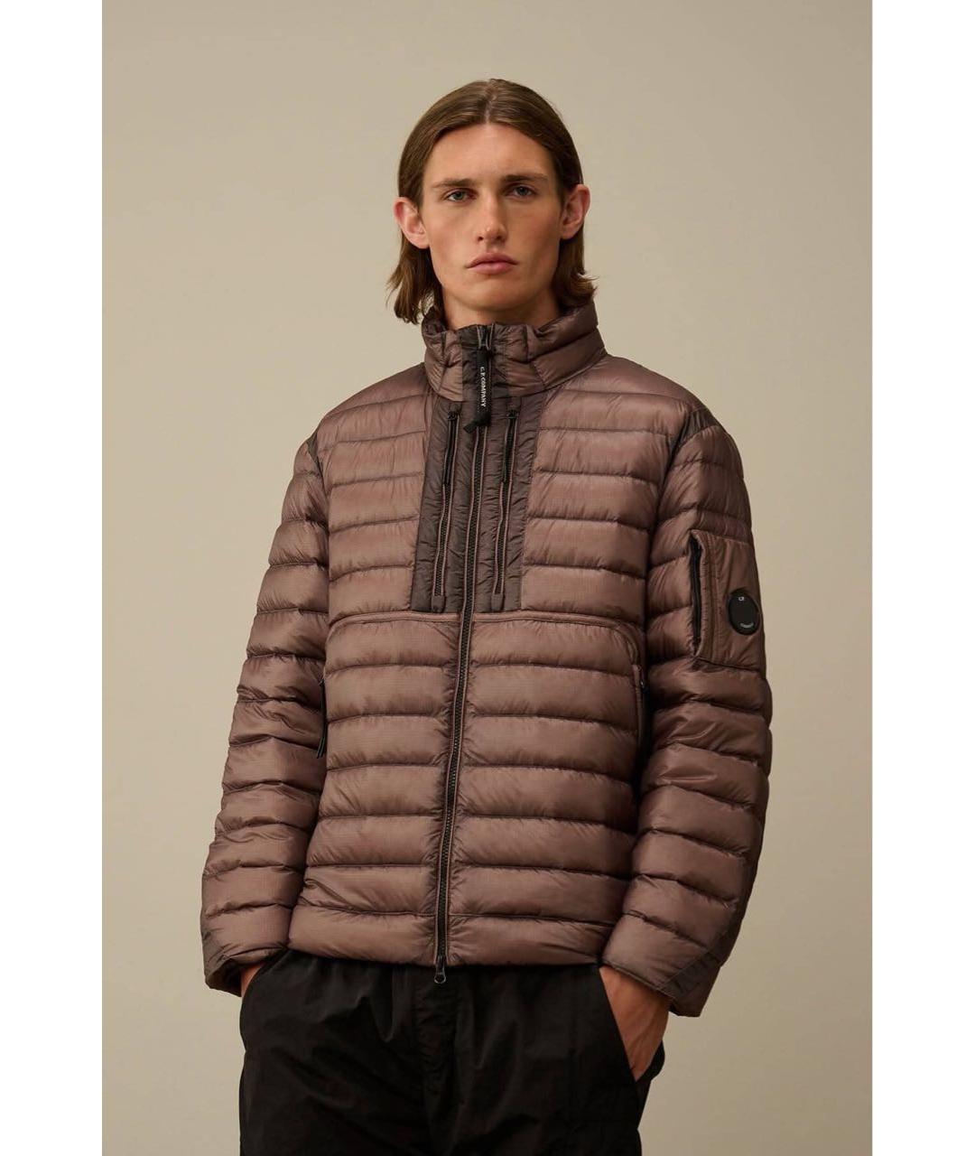 CP COMPANY Коричневый полиамидовый пуховик, фото 3