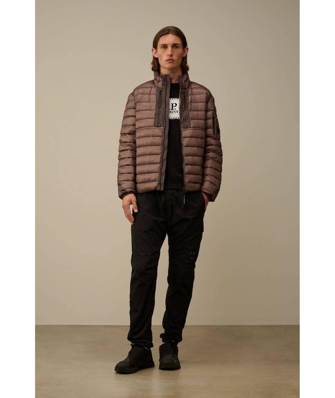 CP COMPANY Коричневый полиамидовый пуховик, фото 7