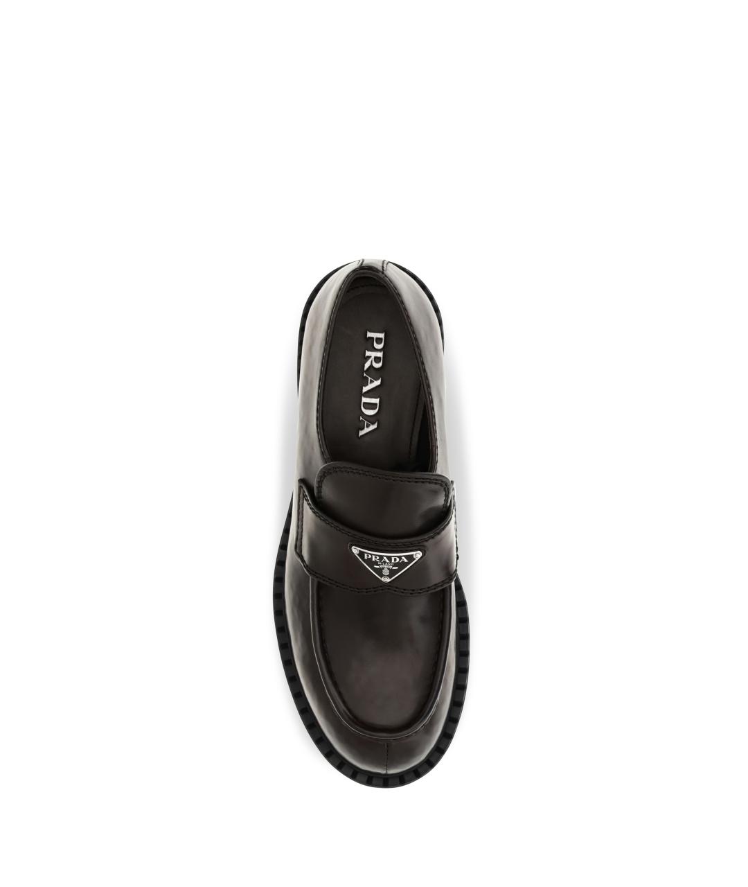 PRADA Коричневые кожаные лоферы, фото 4