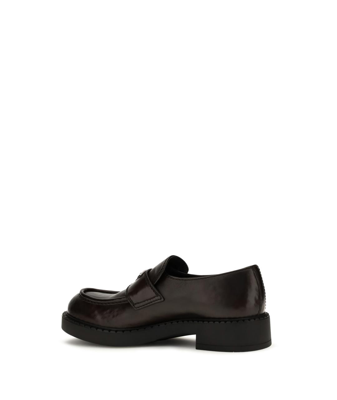 PRADA Коричневые кожаные лоферы, фото 3