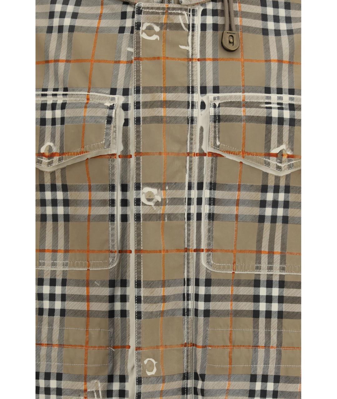 BURBERRY Бежевая хлопковая куртка, фото 3
