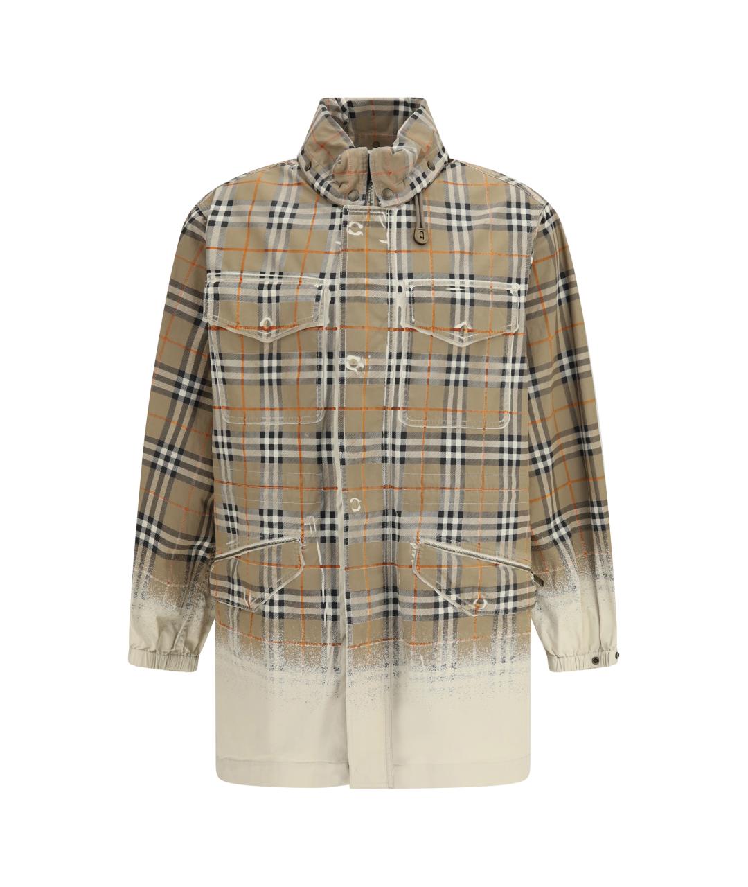 BURBERRY Бежевая хлопковая куртка, фото 1