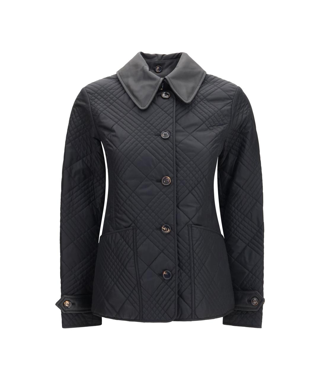BURBERRY Черная нейлоновая куртка, фото 1