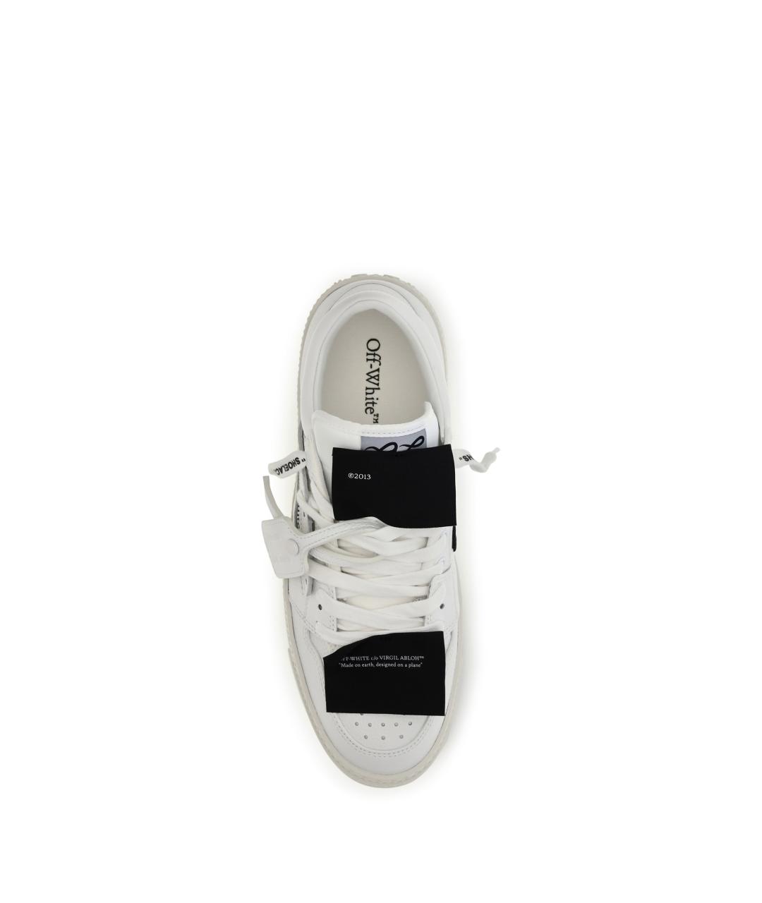 OFF-WHITE Белые синтетические низкие кроссовки / кеды, фото 4