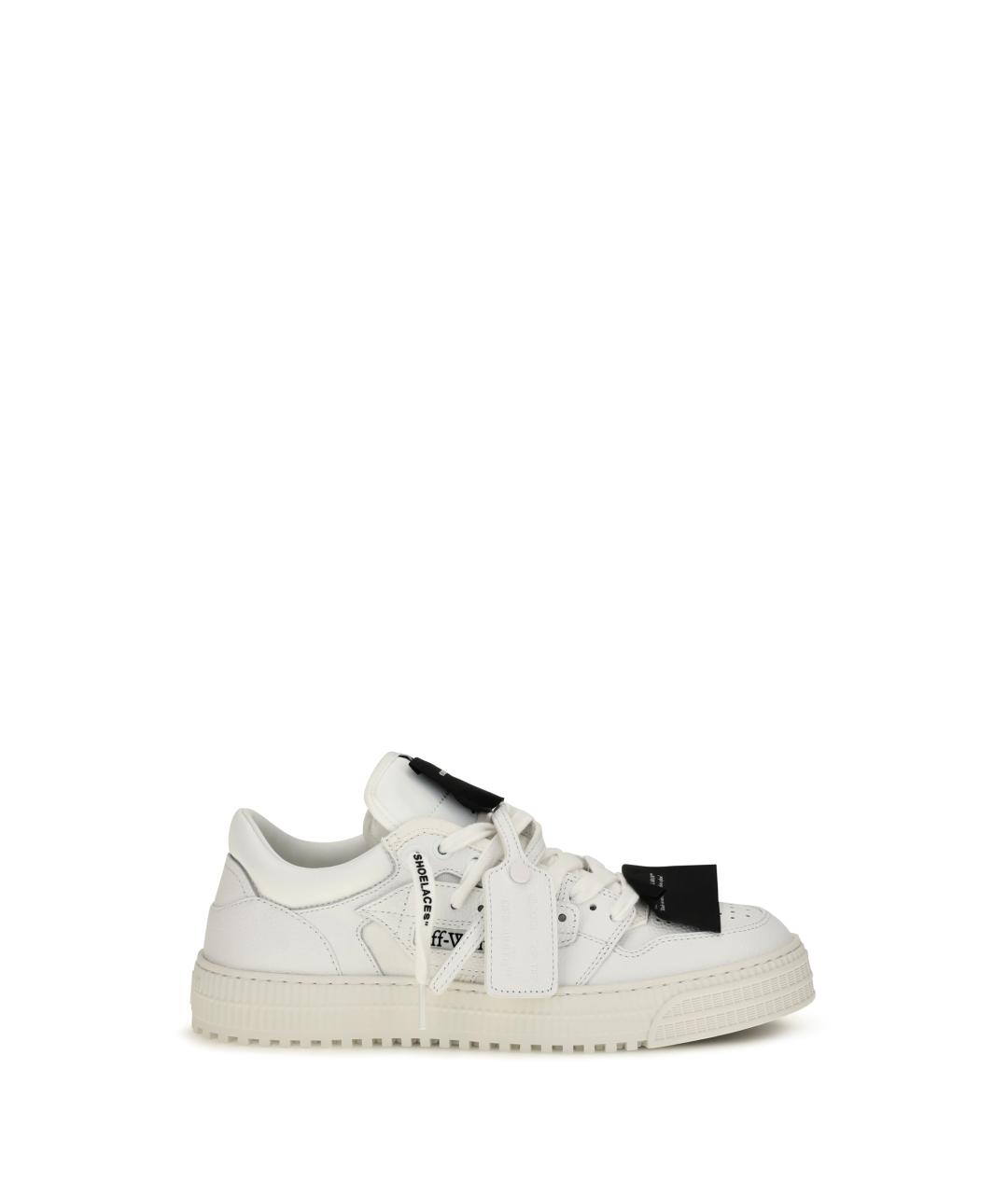 OFF-WHITE Белые синтетические низкие кроссовки / кеды, фото 1