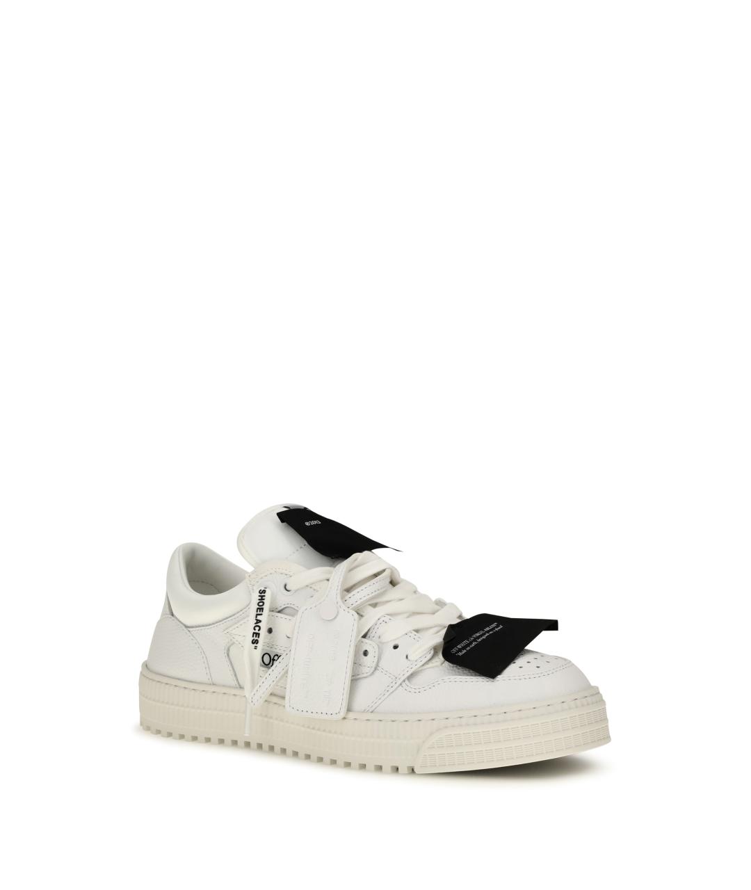 OFF-WHITE Белые синтетические низкие кроссовки / кеды, фото 2