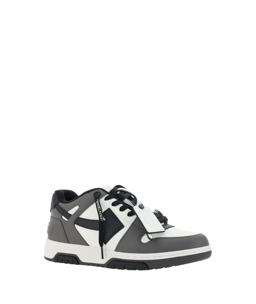 OFF-WHITE Мульти кожаные низкие кроссовки / кеды, фото 2