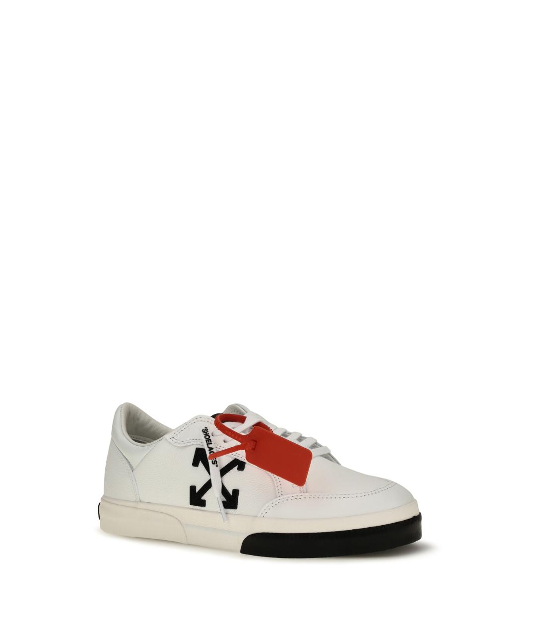 OFF-WHITE Белые синтетические низкие кроссовки / кеды, фото 2