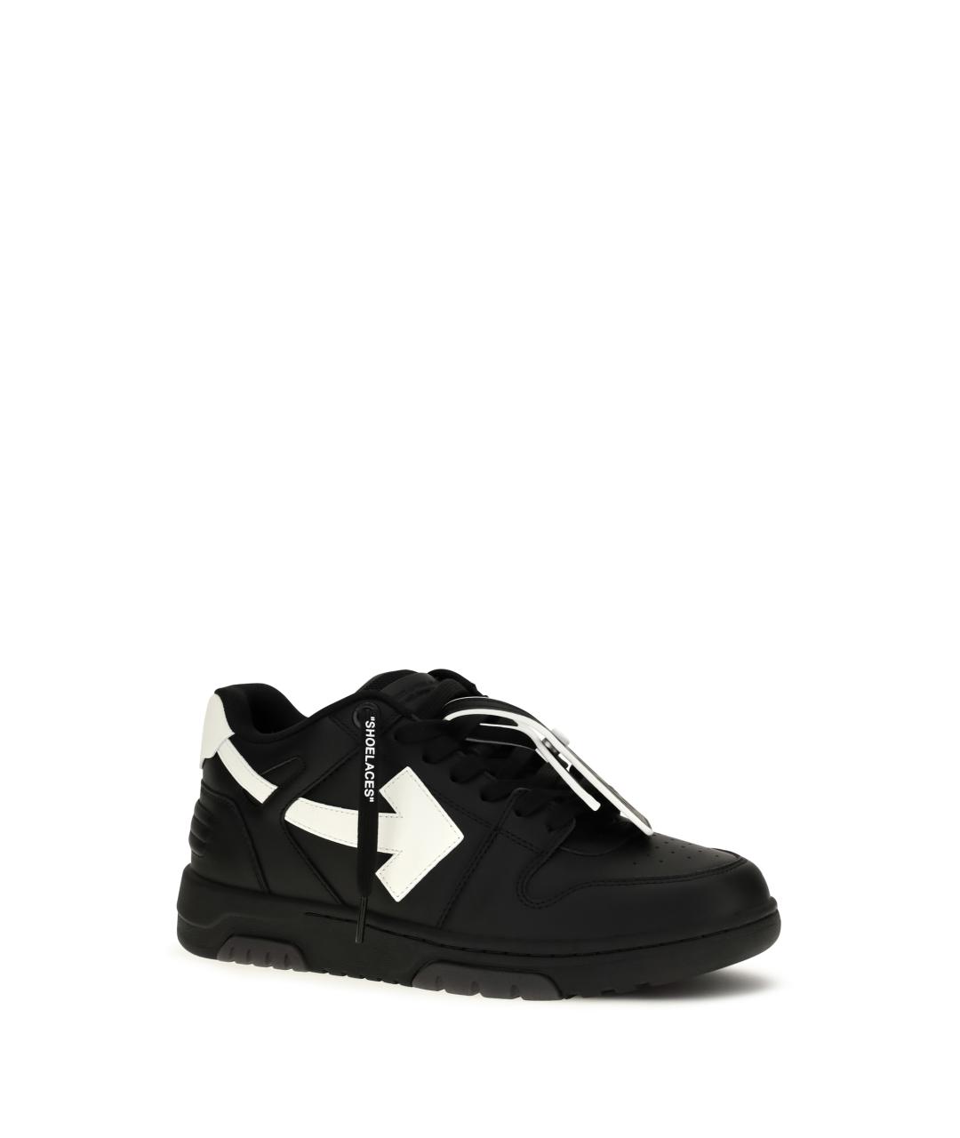 OFF-WHITE Черные синтетические низкие кроссовки / кеды, фото 2