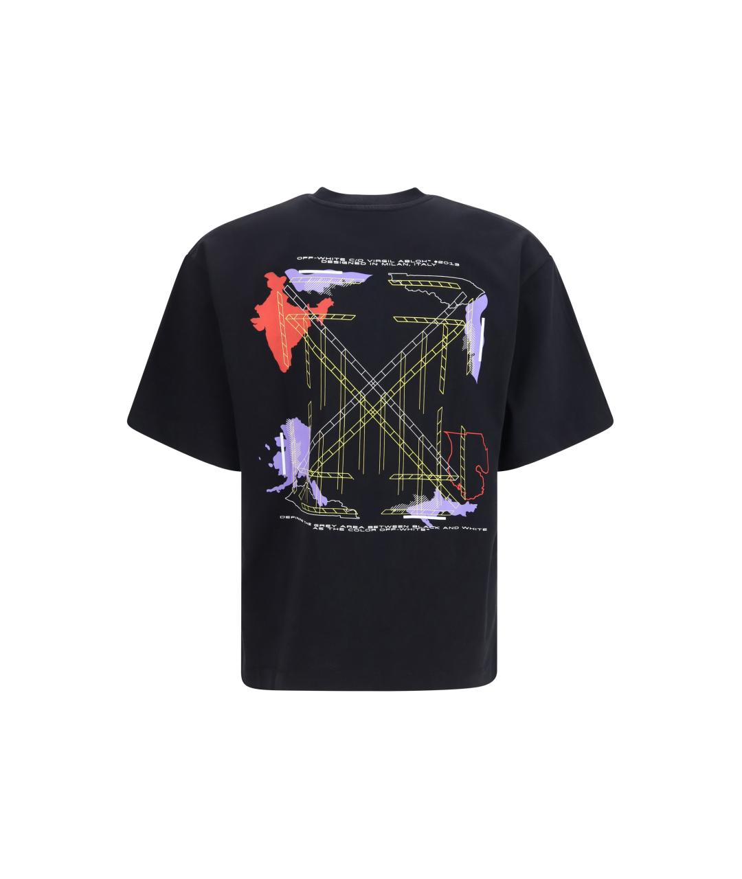 OFF-WHITE Черная хлопковая футболка, фото 2