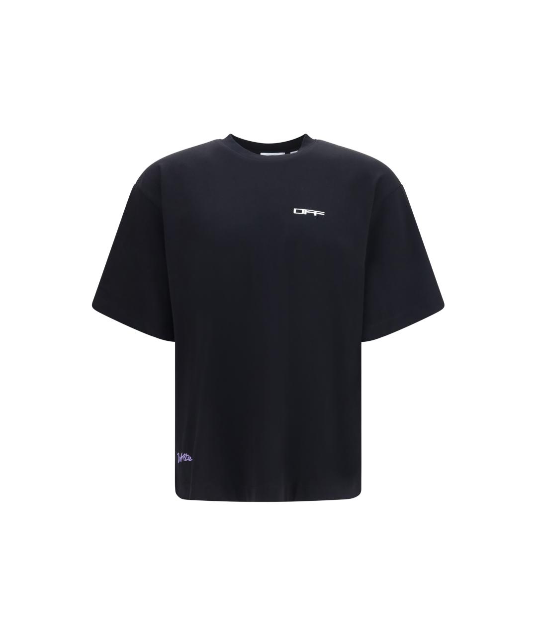 OFF-WHITE Черная хлопковая футболка, фото 1