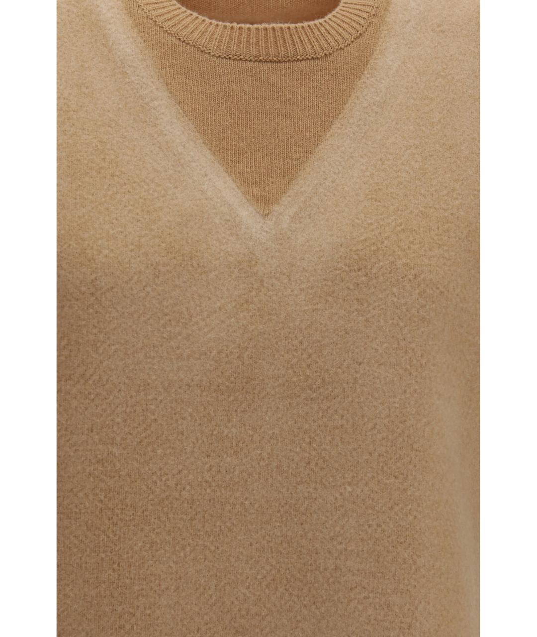 MAISON MARGIELA Бежевая шерстяная жилетка, фото 3