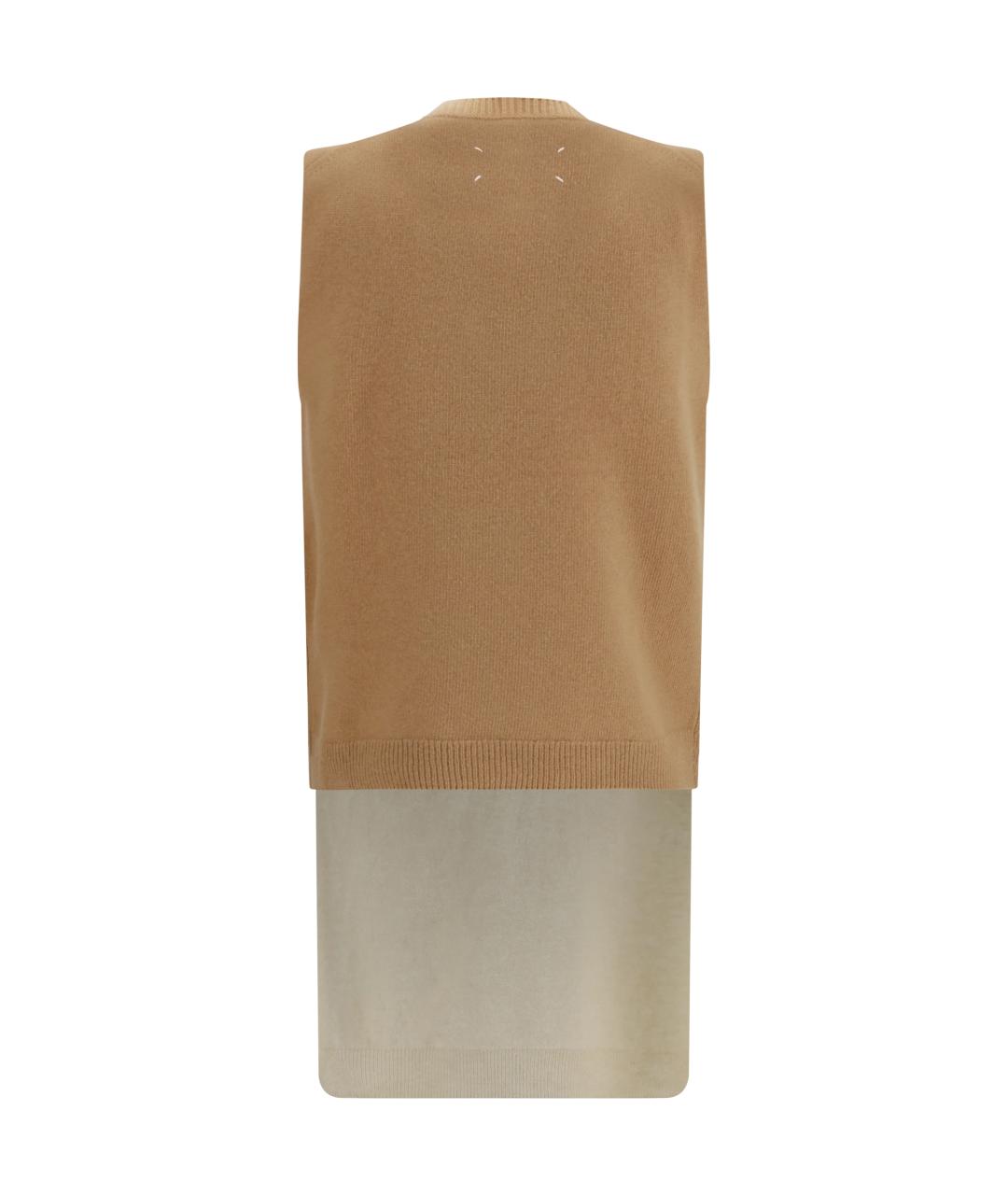 MAISON MARGIELA Бежевая шерстяная жилетка, фото 2