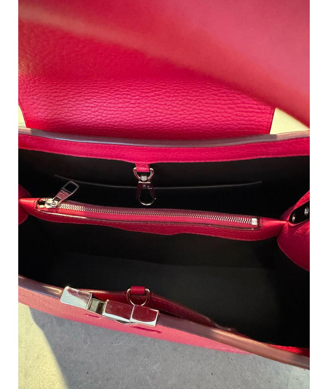 LOUIS VUITTON Розовая кожаная сумка с короткими ручками, фото 5